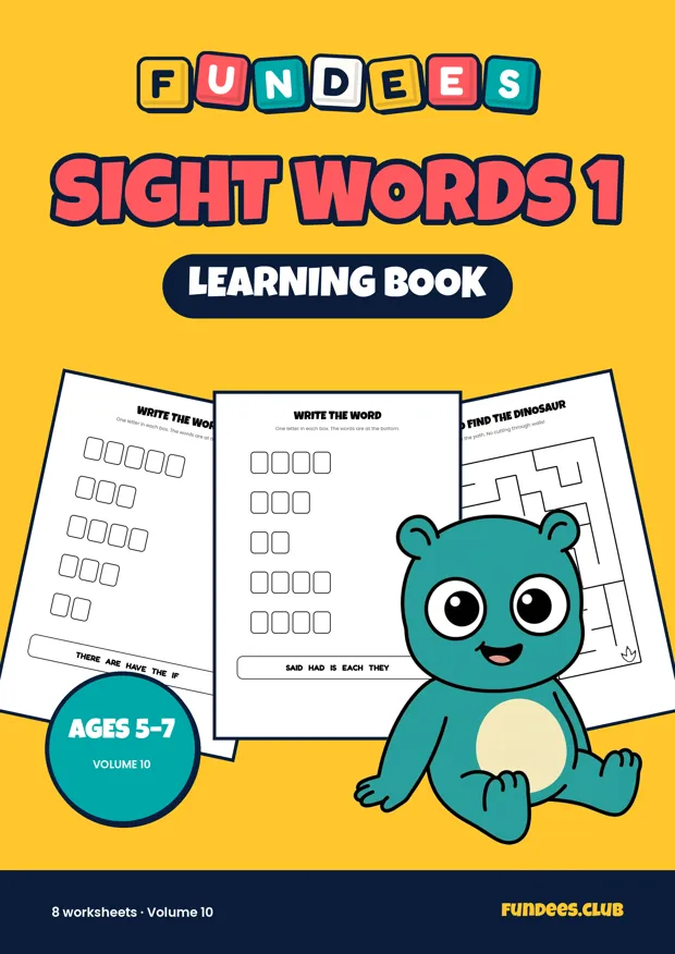 Sight Words 1 10, Ages 5–7