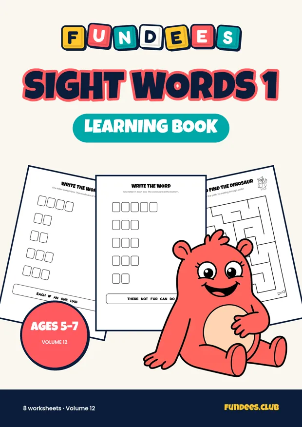 Sight Words 1 12, Ages 5–7