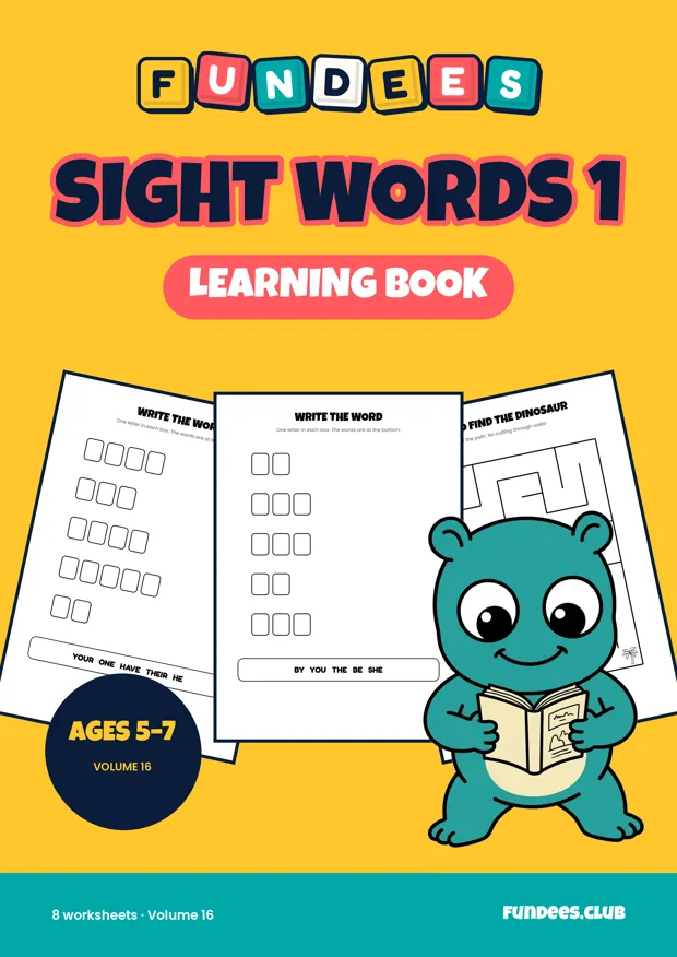 Sight Words 1 16, Ages 5–7