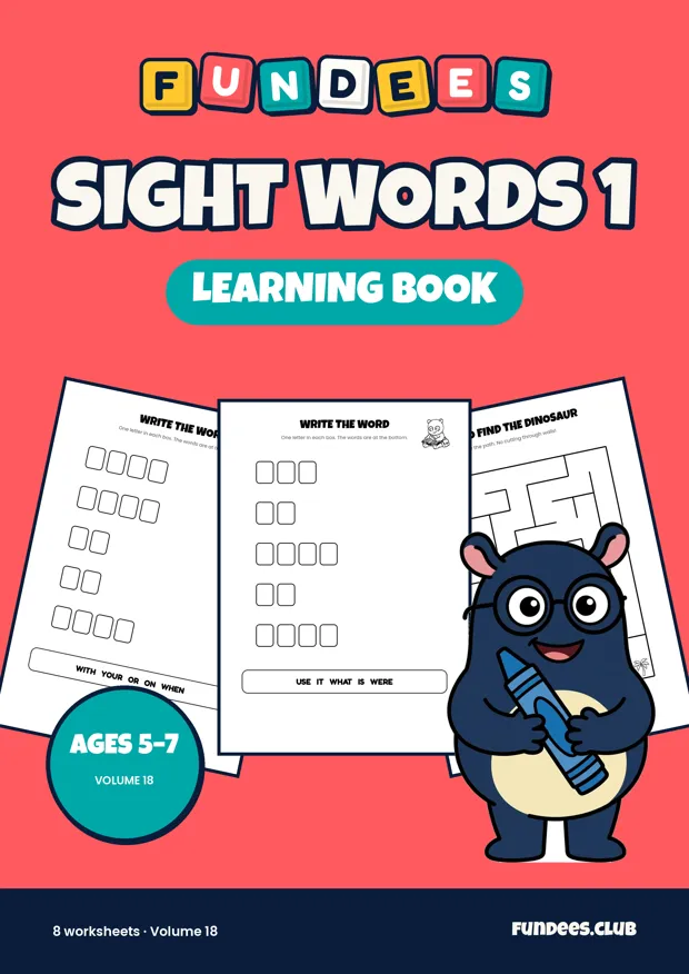 Sight Words 1 18, Ages 5–7