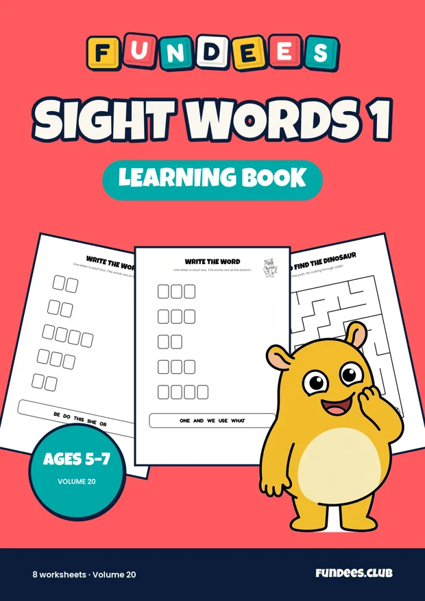 Sight Words 1 20, Ages 5–7