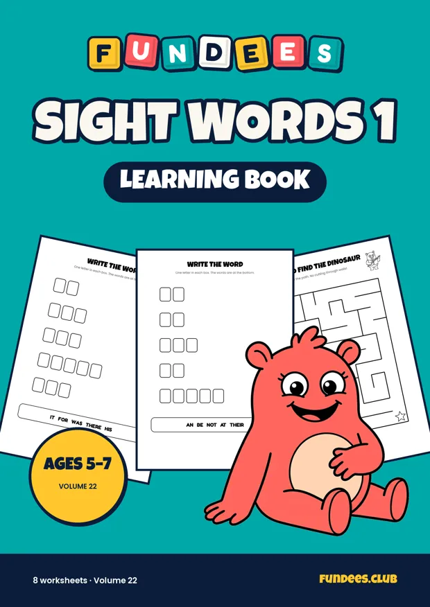 Sight Words 1 22, Ages 5–7