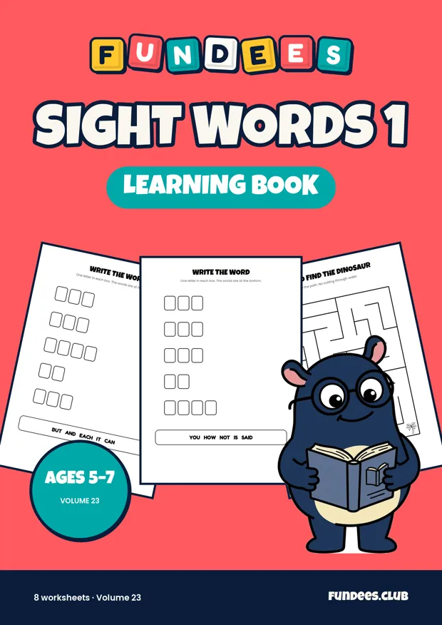 Sight Words 1 23, Ages 5–7