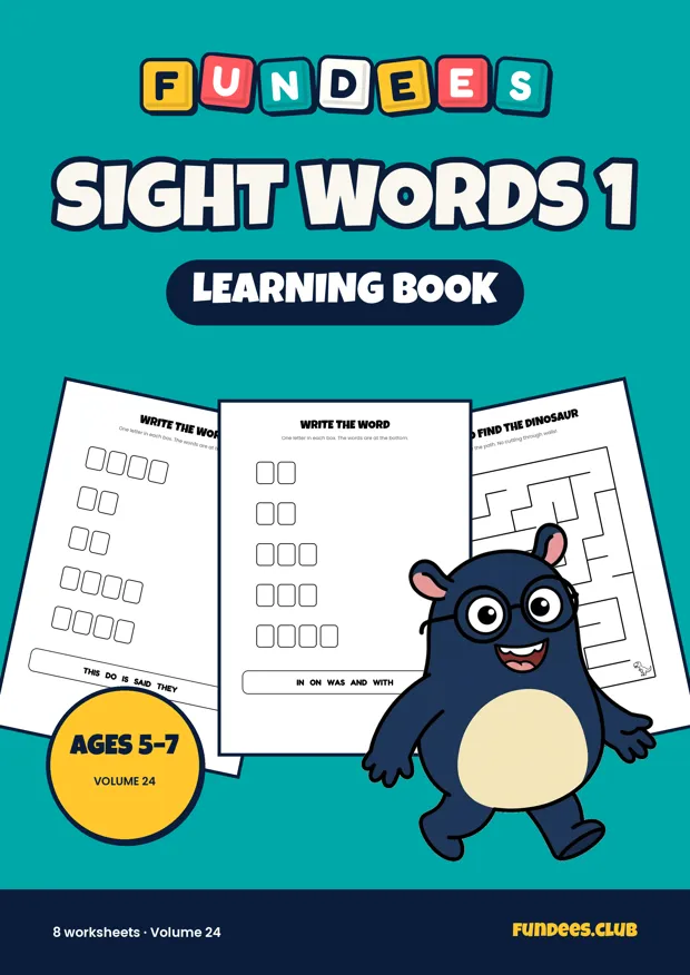 Sight Words 1 24, Ages 5–7