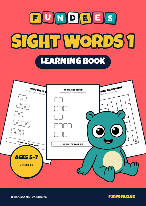 Sight Words 1 26, Ages 5–7