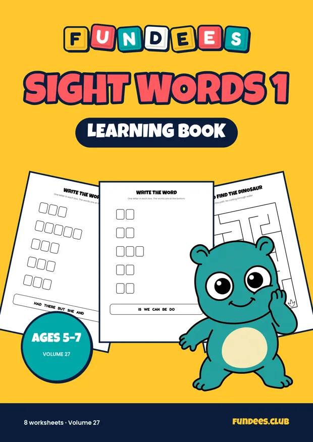 Sight Words 1 27, Ages 5–7