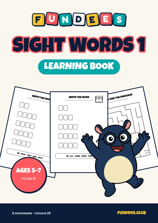 Sight Words 1 28, Ages 5–7