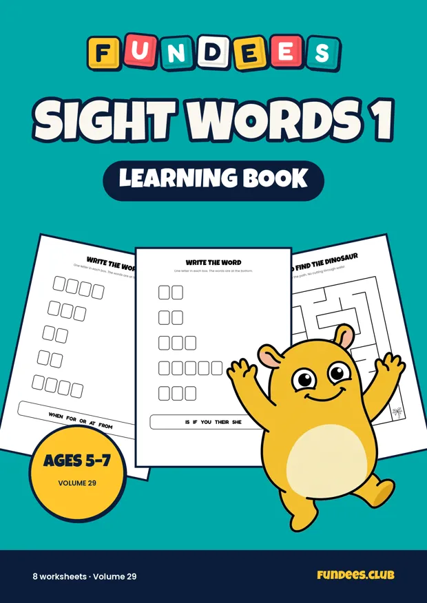 Sight Words 1 29, Ages 5–7