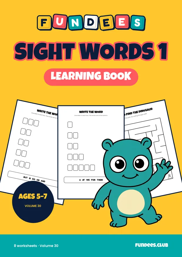 Sight Words 1 30, Ages 5–7