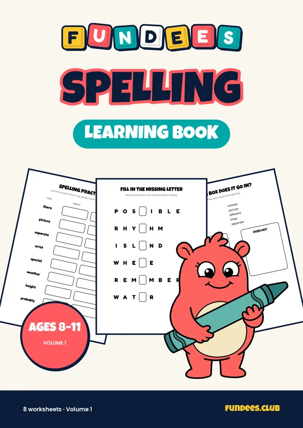 Spelling learning books, Ages 8–11