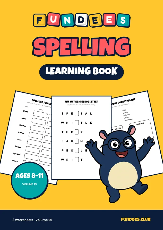 Spelling 29, Ages 8–11