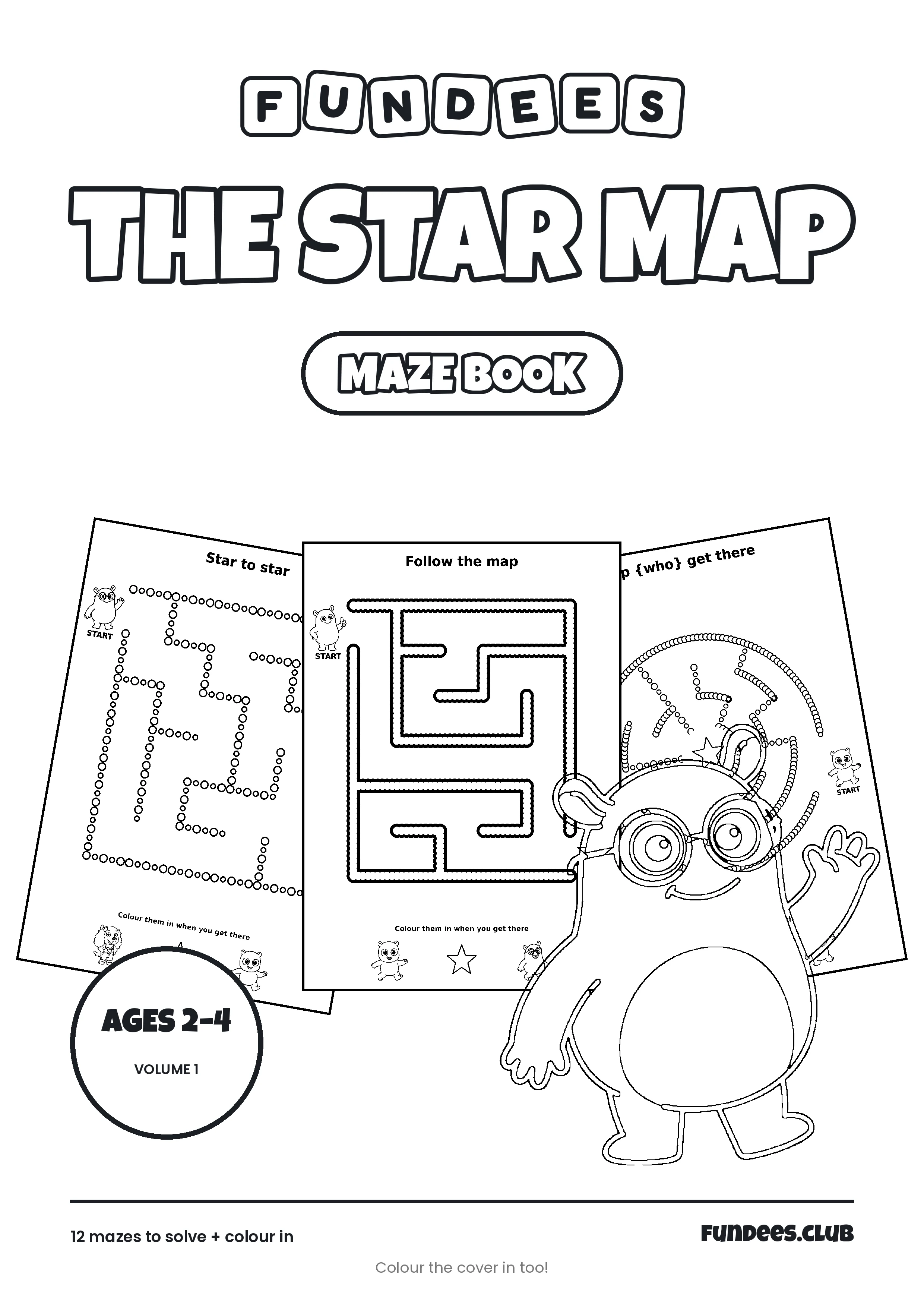 The Star Map coloring book cover, Ages 2–4, volume 1