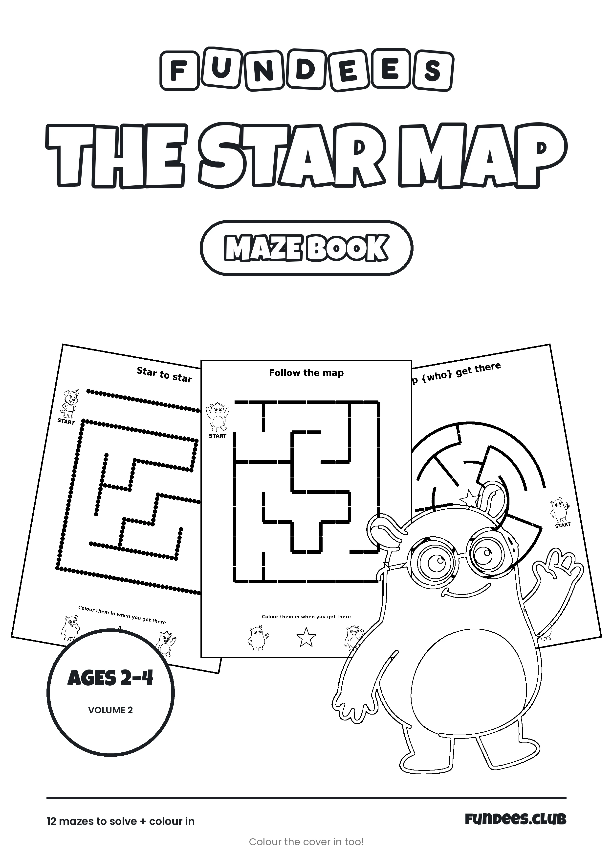 The Star Map coloring book cover, Ages 2–4, volume 2