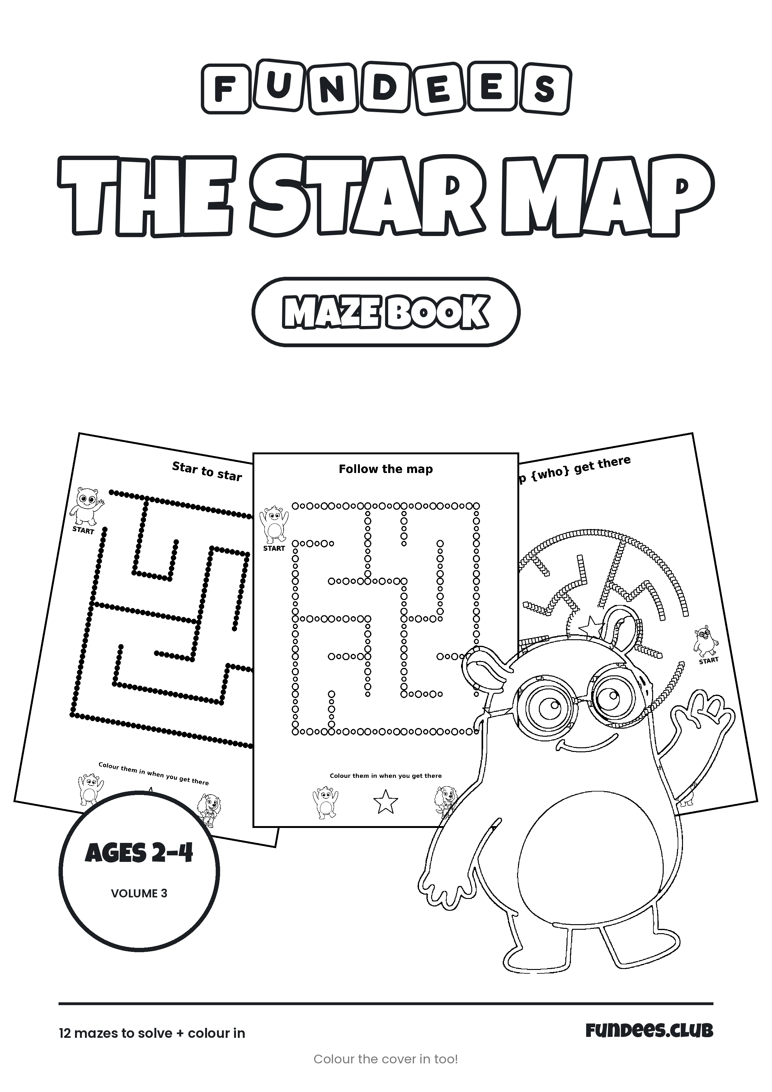 The Star Map coloring book cover, Ages 2–4, volume 3