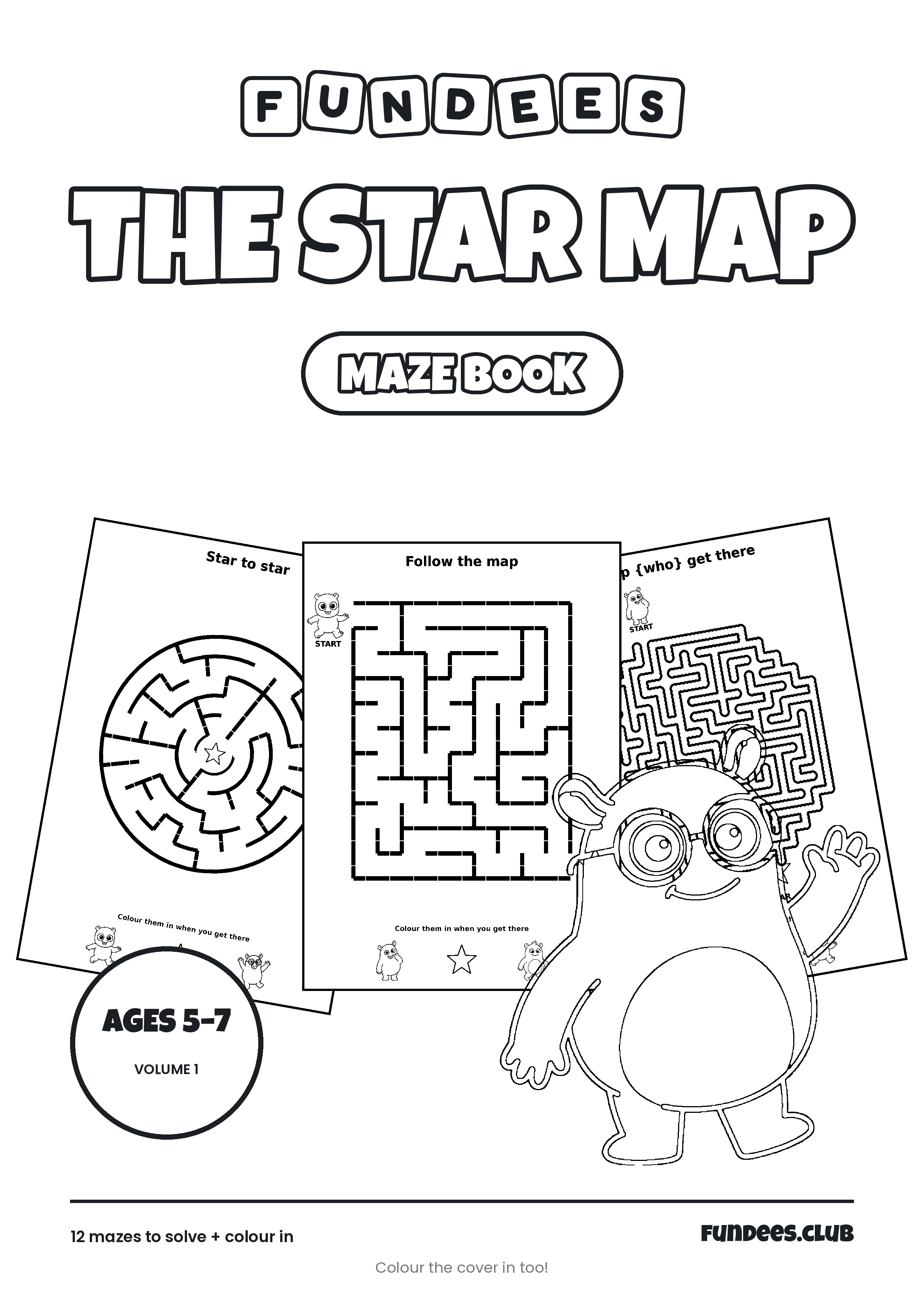The Star Map coloring book cover, Ages 5–7, volume 1