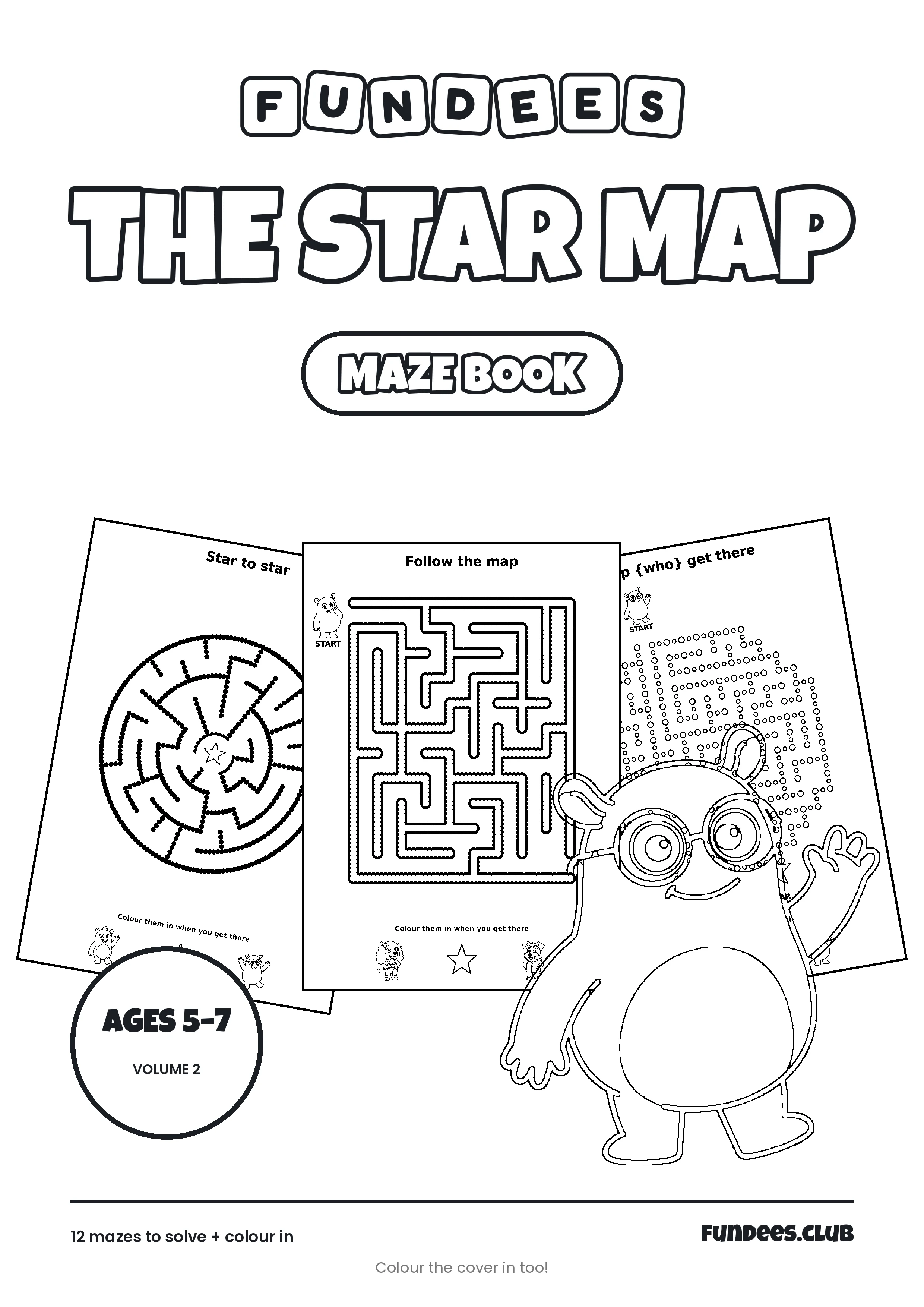 The Star Map coloring book cover, Ages 5–7, volume 2