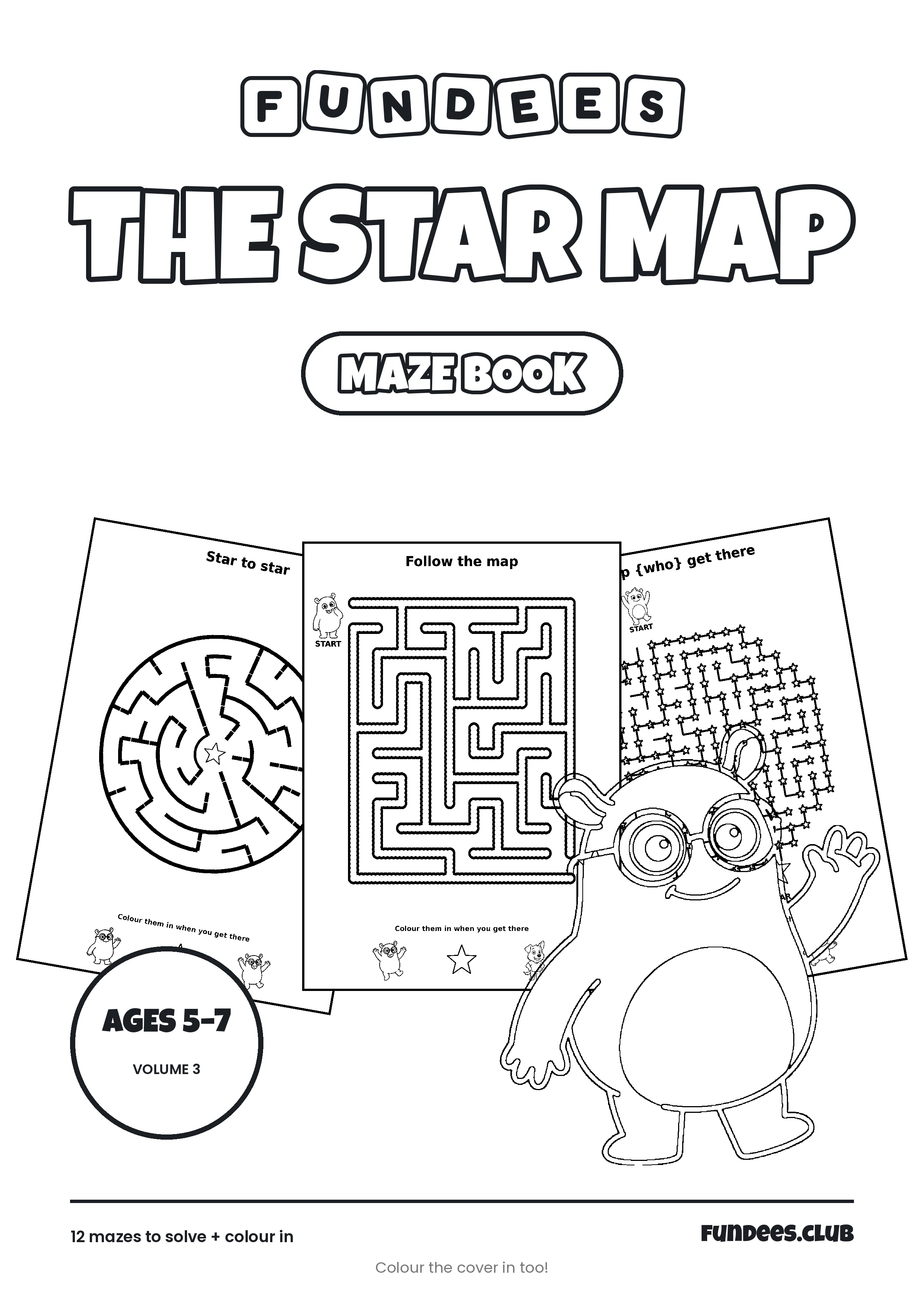 The Star Map coloring book cover, Ages 5–7, volume 3