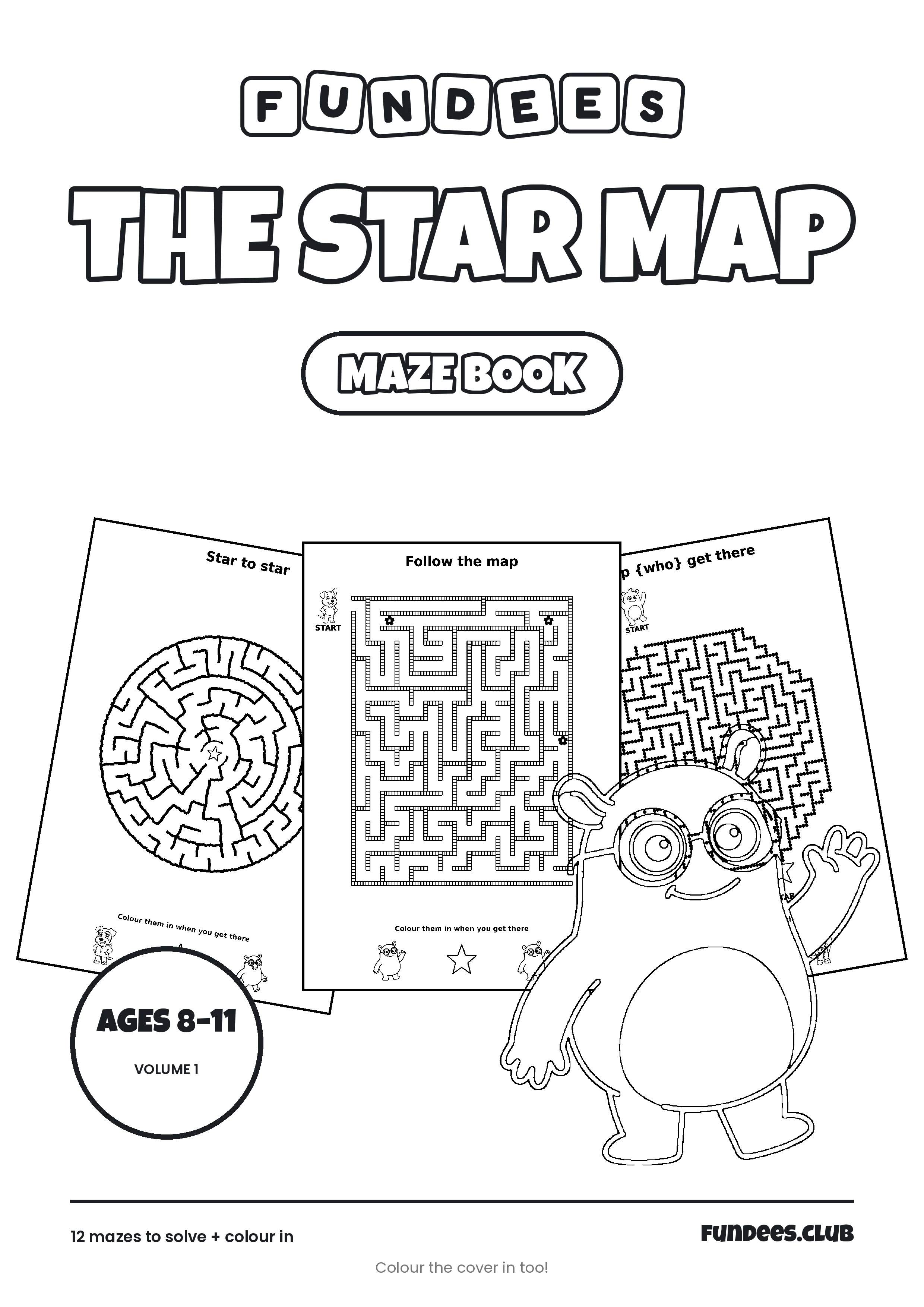 The Star Map coloring book cover, Ages 8–11, volume 1