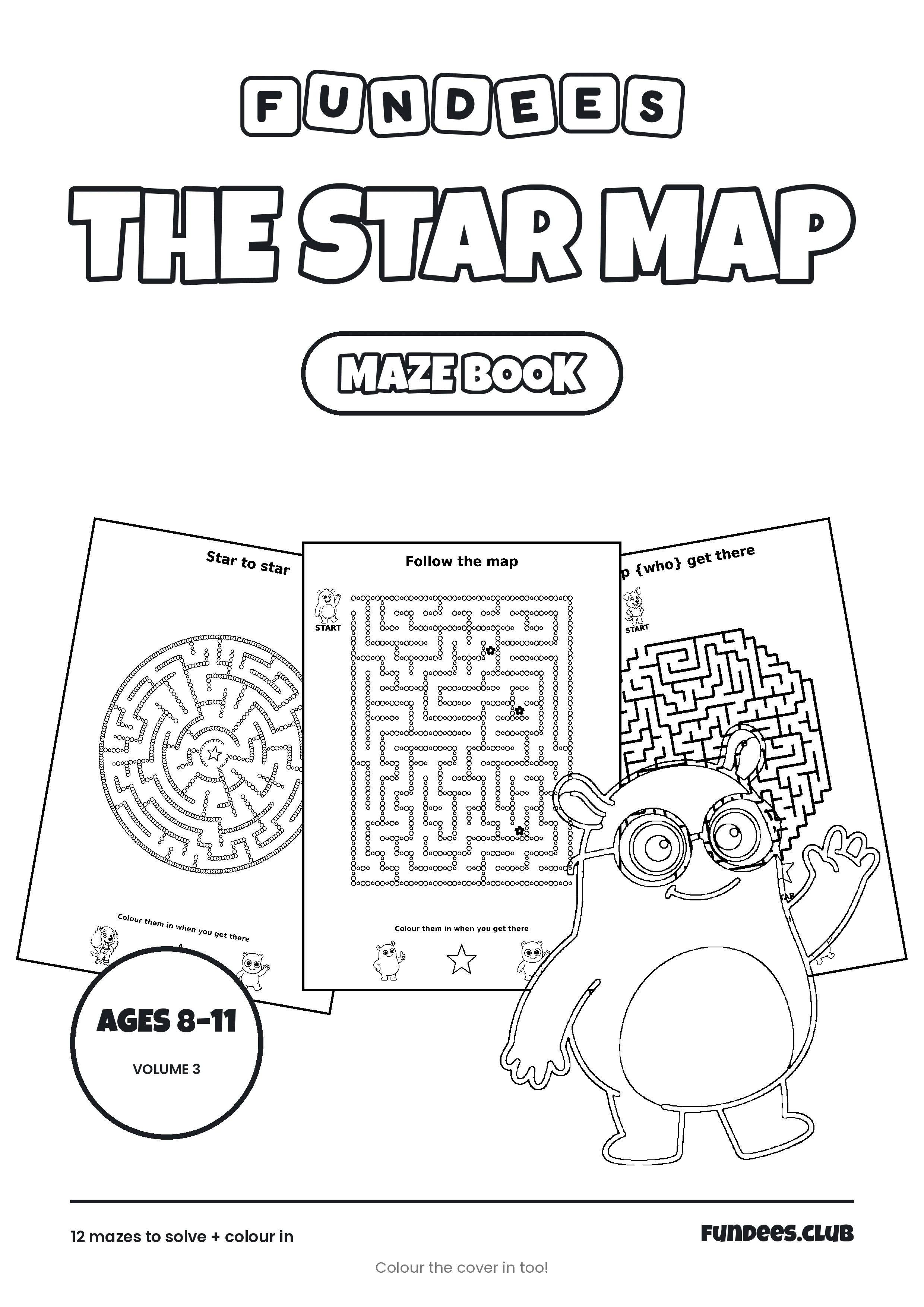 The Star Map coloring book cover, Ages 8–11, volume 3