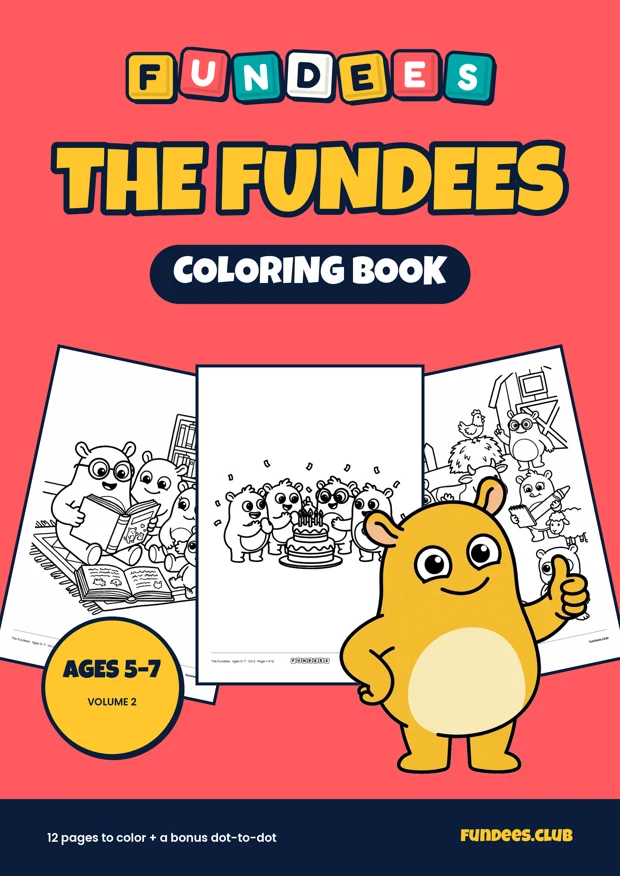The Fundees coloring book cover, Ages 5–7, volume 2