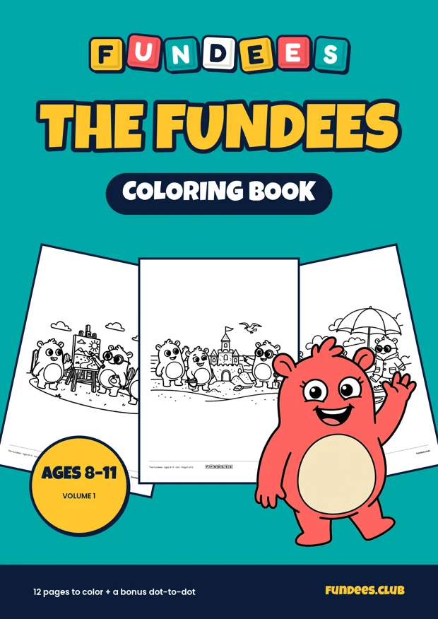 The Fundees coloring book cover, Ages 8–11, volume 1