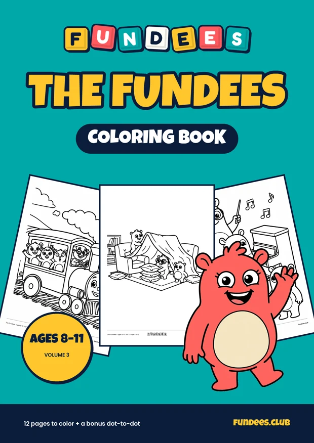The Fundees coloring book cover, Ages 8–11, volume 3
