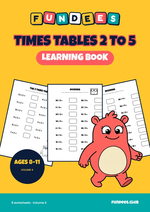 Times Tables 2 to 5 4, Ages 8–11