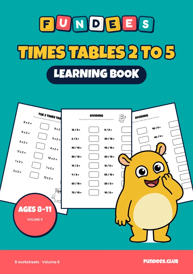 Times Tables 2 to 5 6, Ages 8–11