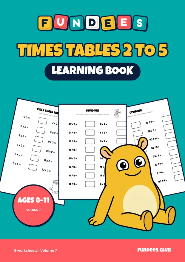 Times Tables 2 to 5 7, Ages 8–11