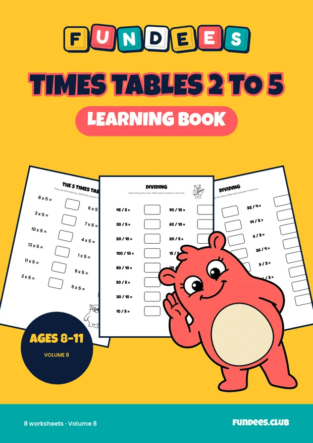 Times Tables 2 to 5 8, Ages 8–11