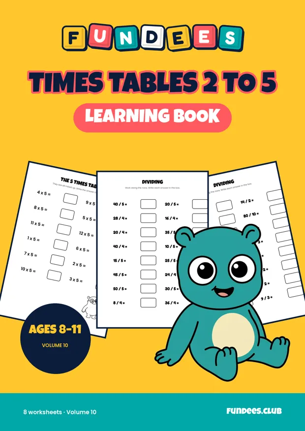 Times Tables 2 to 5 10, Ages 8–11