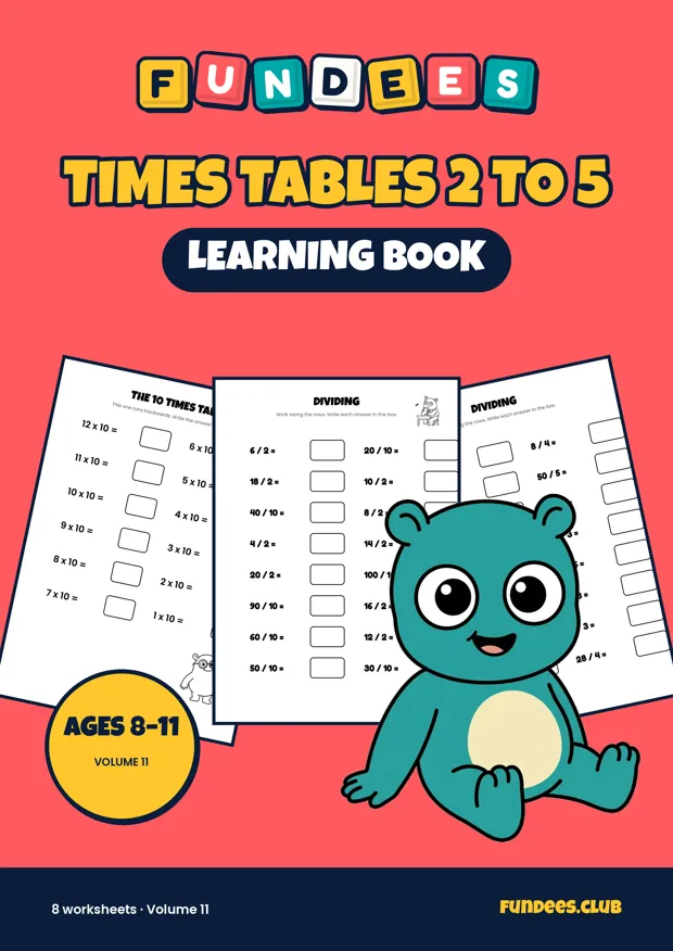 Times Tables 2 to 5 11, Ages 8–11