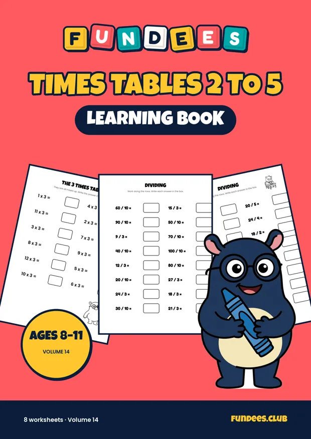 Times Tables 2 to 5 14, Ages 8–11
