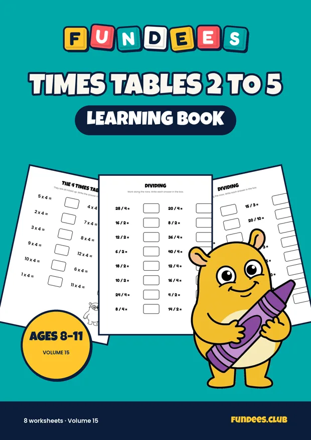 Times Tables 2 to 5 15, Ages 8–11