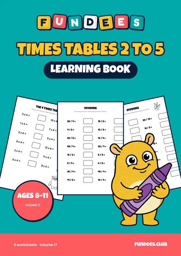 Times Tables 2 to 5 17, Ages 8–11