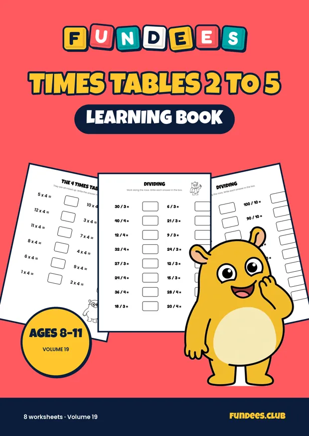 Times Tables 2 to 5 19, Ages 8–11