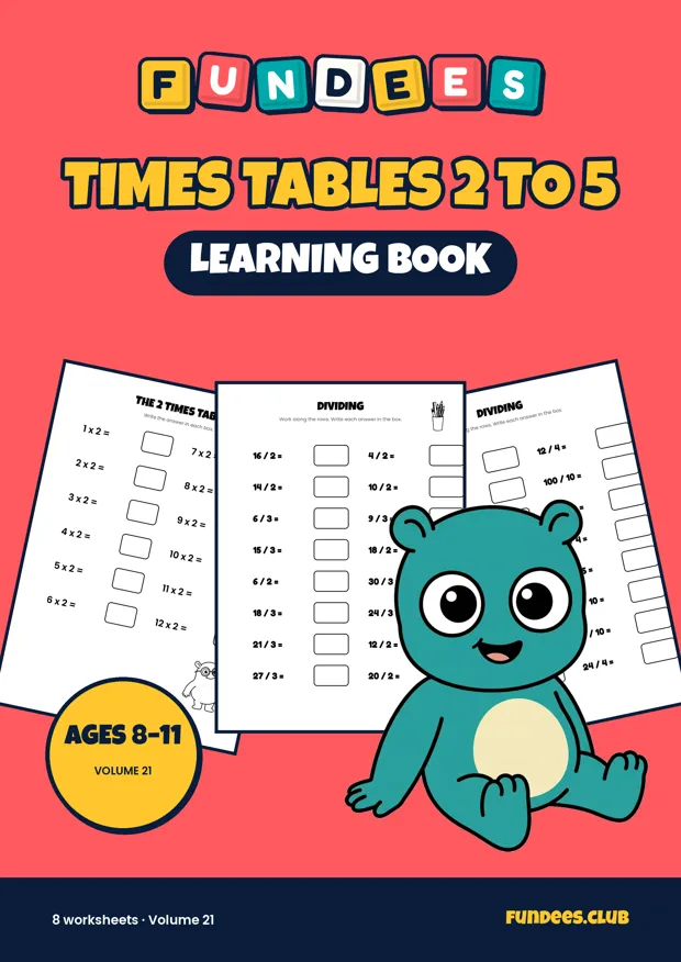 Times Tables 2 to 5 21, Ages 8–11