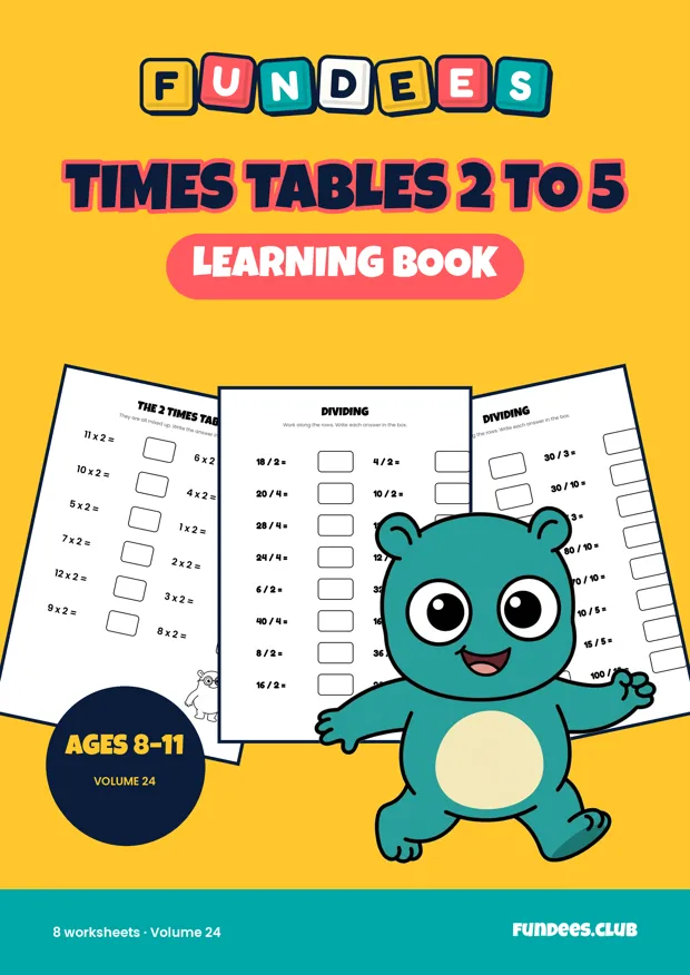 Times Tables 2 to 5 24, Ages 8–11