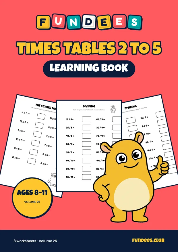 Times Tables 2 to 5 25, Ages 8–11