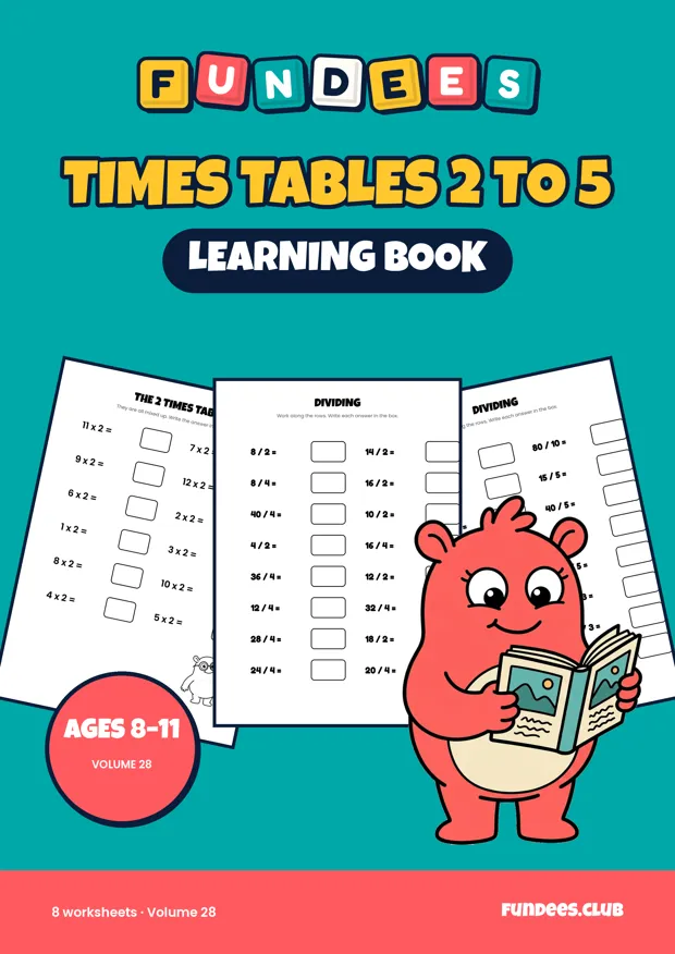 Times Tables 2 to 5 28, Ages 8–11