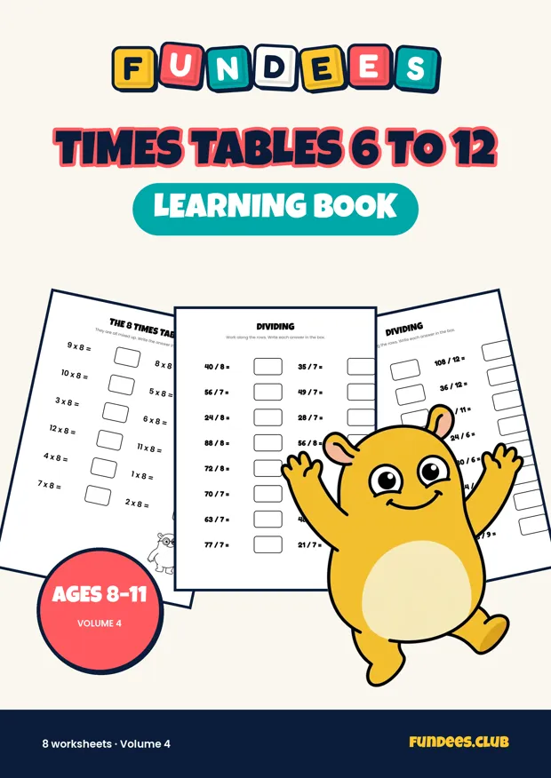 Times Tables 6 to 12 4, Ages 8–11