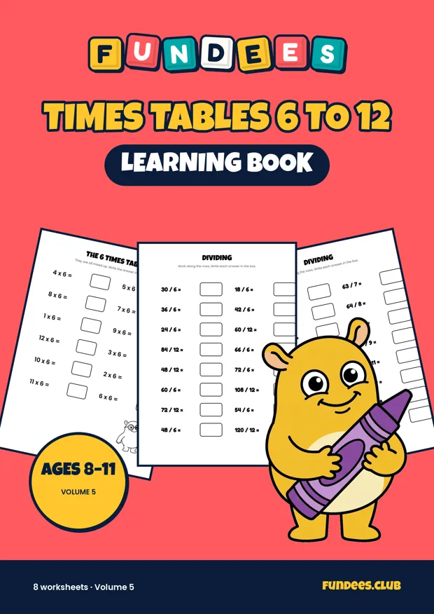 Times Tables 6 to 12 5, Ages 8–11