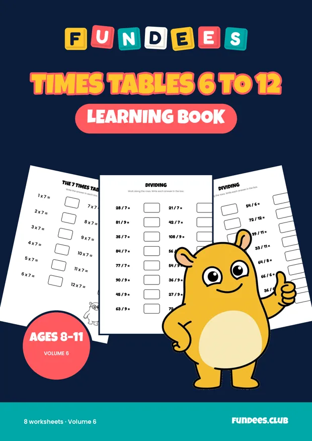 Times Tables 6 to 12 6, Ages 8–11