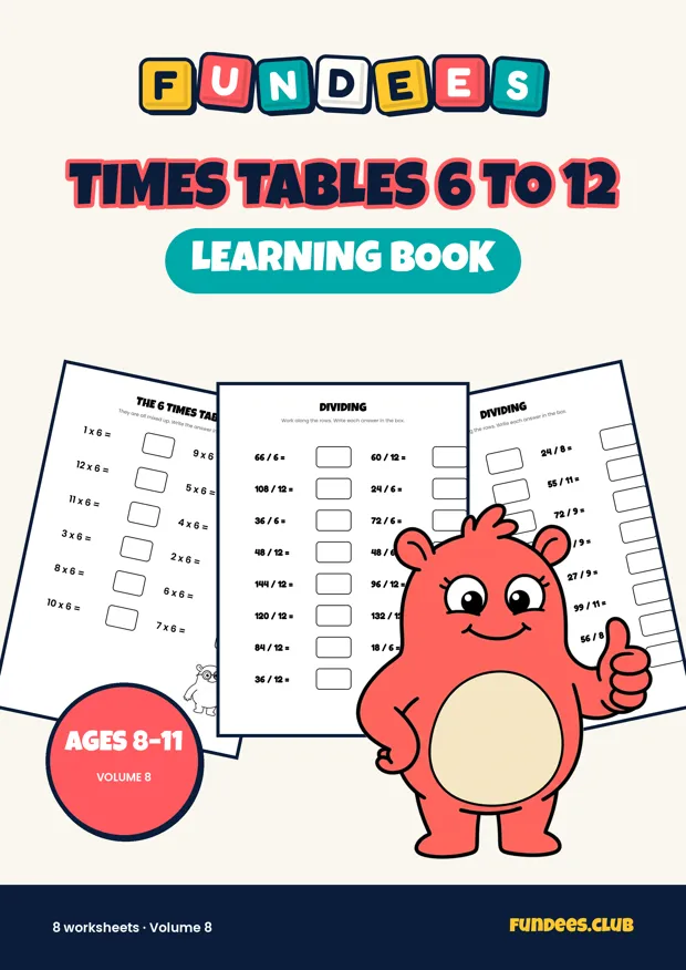 Times Tables 6 to 12 8, Ages 8–11