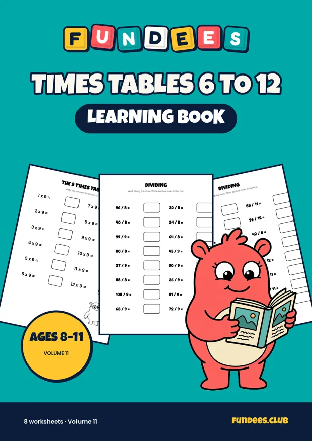 Times Tables 6 to 12 11, Ages 8–11