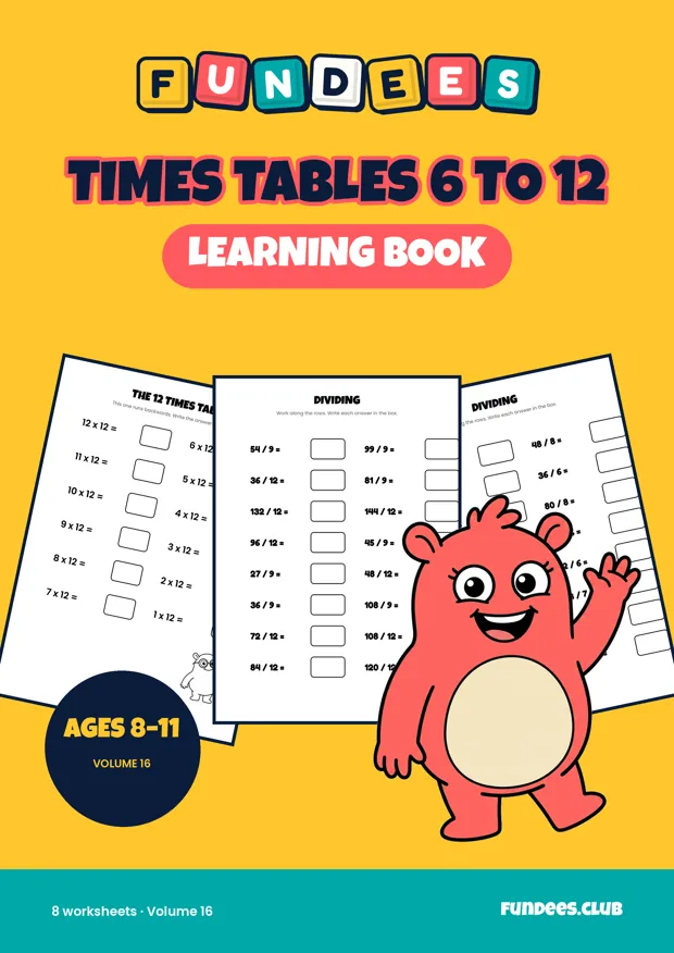 Times Tables 6 to 12 16, Ages 8–11