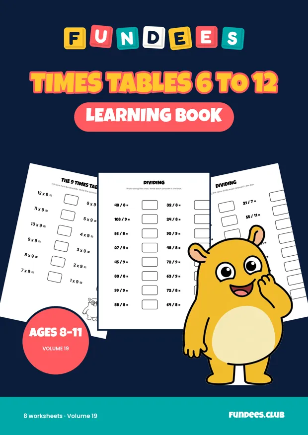 Times Tables 6 to 12 19, Ages 8–11