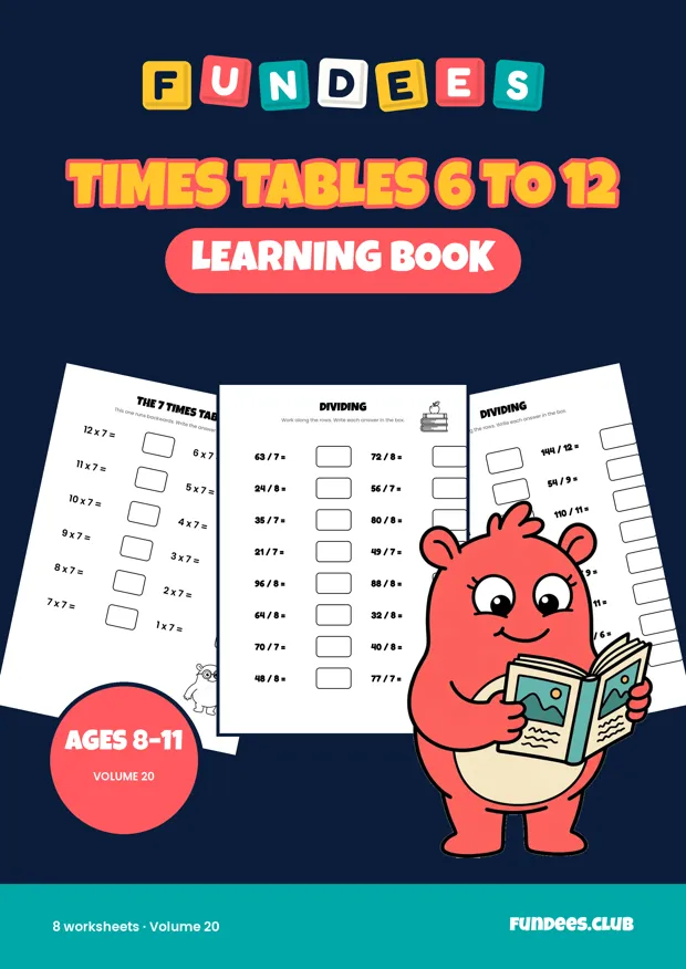 Times Tables 6 to 12 20, Ages 8–11