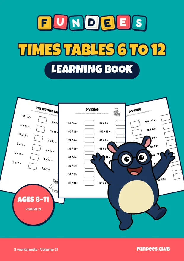 Times Tables 6 to 12 21, Ages 8–11