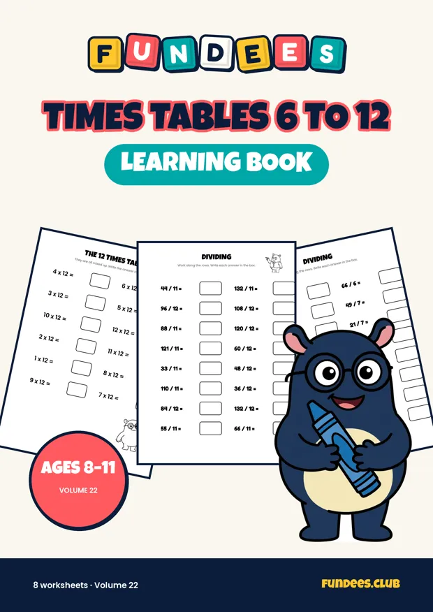 Times Tables 6 to 12 22, Ages 8–11